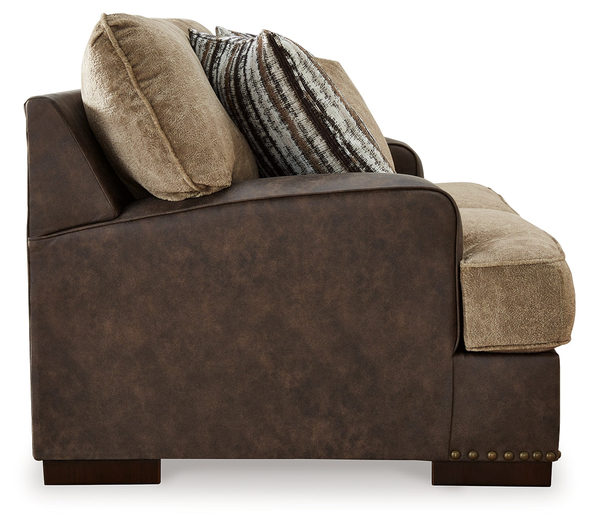 Alesbury Sofa, Loveseat, Chair and Ottoman in Chocolate - PKG019094