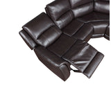 Alexandria Leather 6-Piece Power Reclining Set, Chocolate from Steve Silver - Luna Furniture