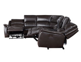 Alexandria Leather 6-Piece Power Reclining Set, Chocolate from Steve Silver - Luna Furniture