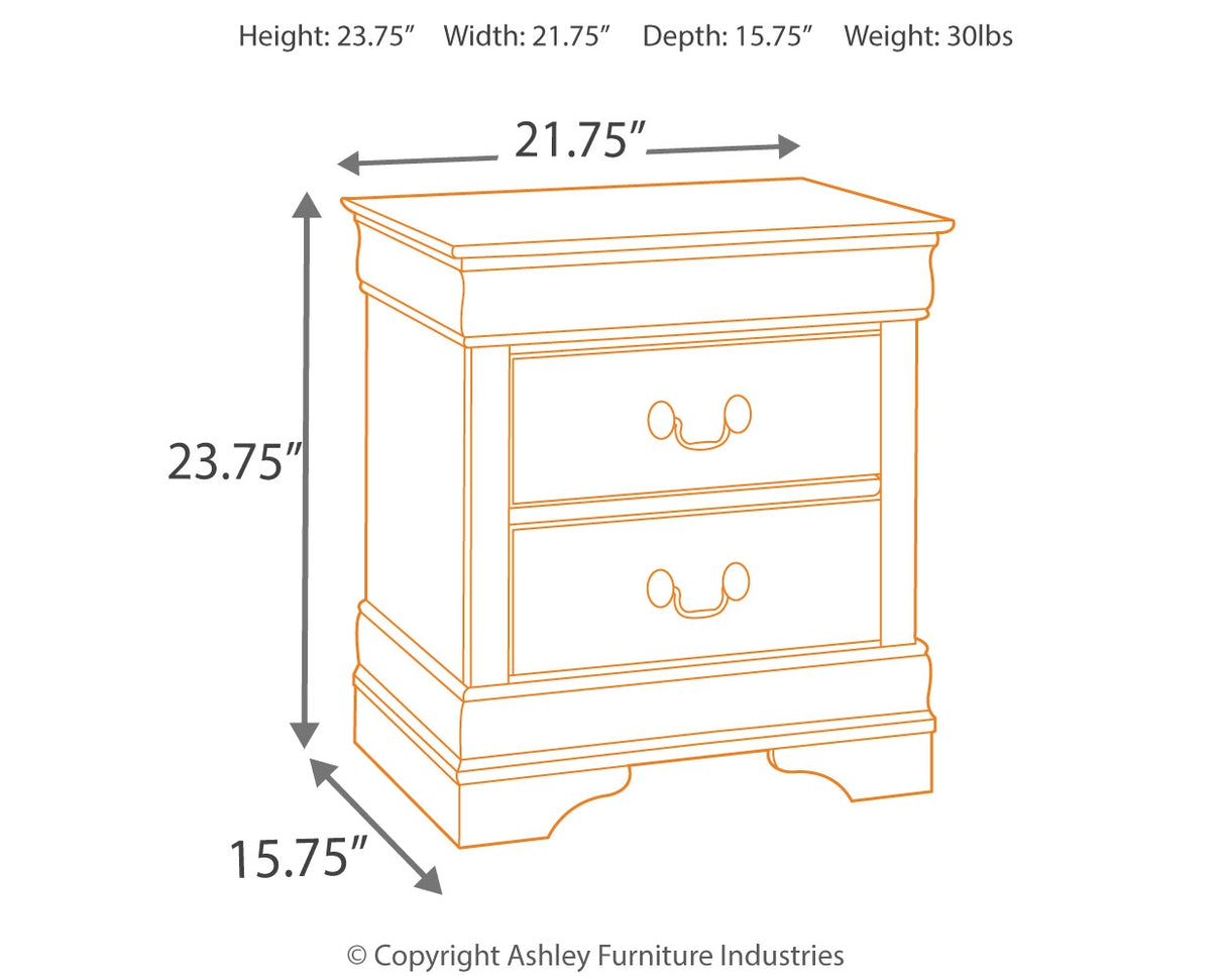 Alisdair Full Sleigh Bed with 2 Nightstands in Reddish Brown from Ashley - Luna Furniture