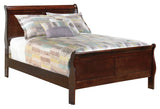 Alisdair Full Sleigh Bed with 2 Nightstands in Reddish Brown from Ashley - Luna Furniture