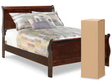 Alisdair Full Sleigh Bed with Mattress in Reddish Brown - PKG000500