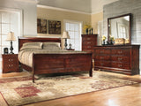 Alisdair King Sleigh Bed with 2 Nightstands in Reddish Brown from Ashley - Luna Furniture