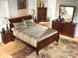 Alisdair King Sleigh Bed with 2 Nightstands in Reddish Brown from Ashley - Luna Furniture