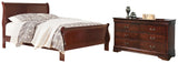 Alisdair King Sleigh Bed with Dresser in Reddish Brown from Ashley - Luna Furniture