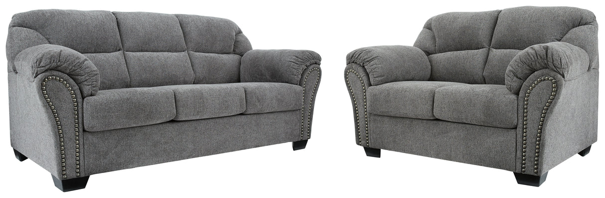 Allmaxx Sofa and Loveseat in Pewter from Ashley - Luna Furniture