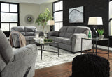 Allmaxx Sofa, Loveseat and Recliner in Pewter from Ashley - Luna Furniture