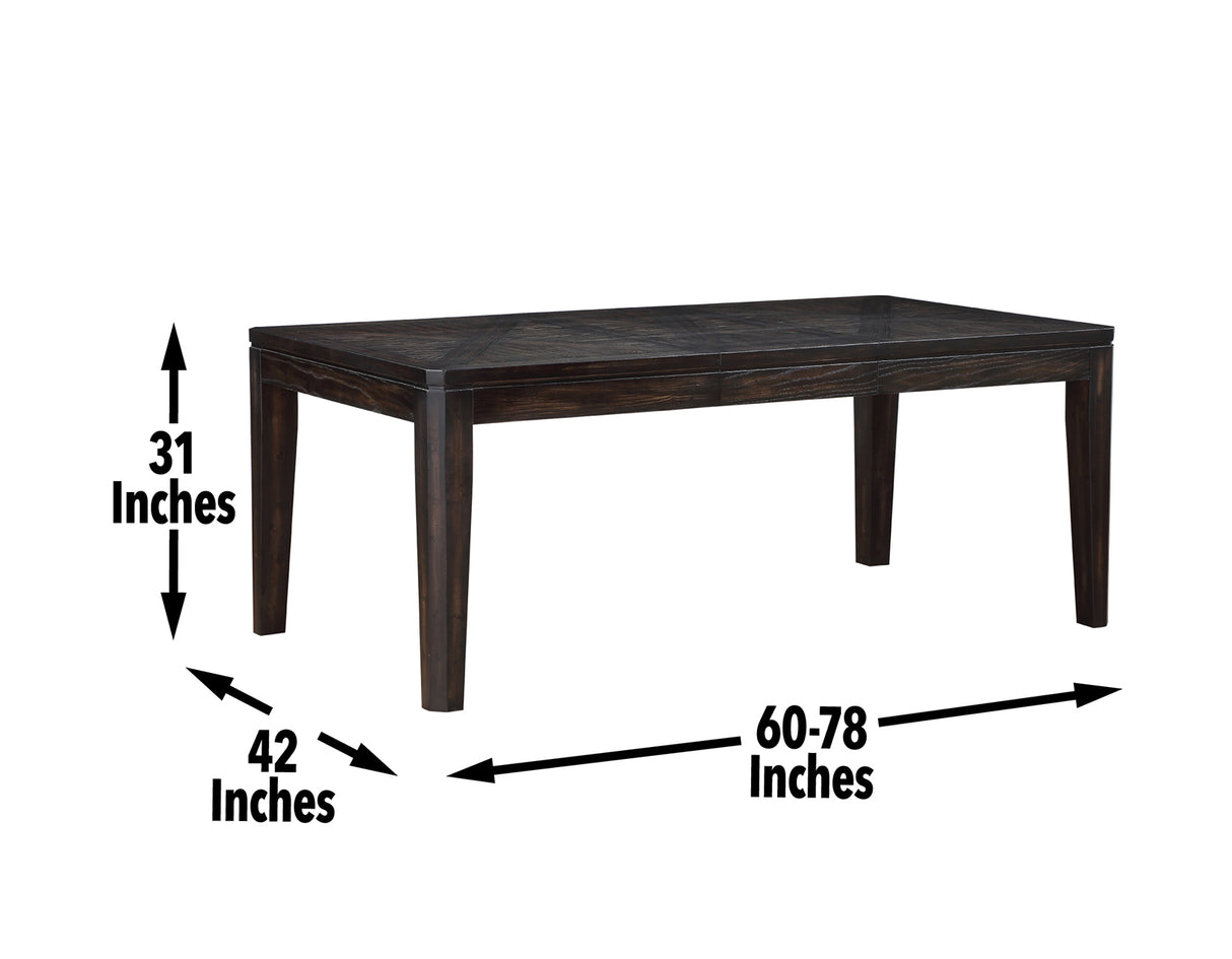 Ally 60-78 inch Dining Table w/18″ Leaf from Steve Silver - Luna Furniture