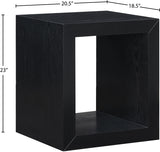 Alma End Table in Black from Meridian - Luna Furniture