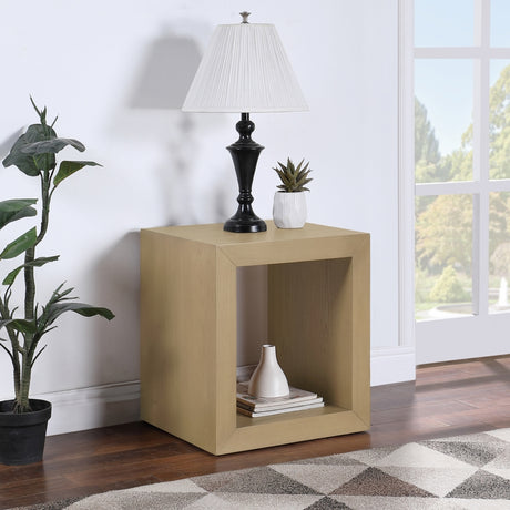 Alma End Table in Natural from Meridian - Luna Furniture