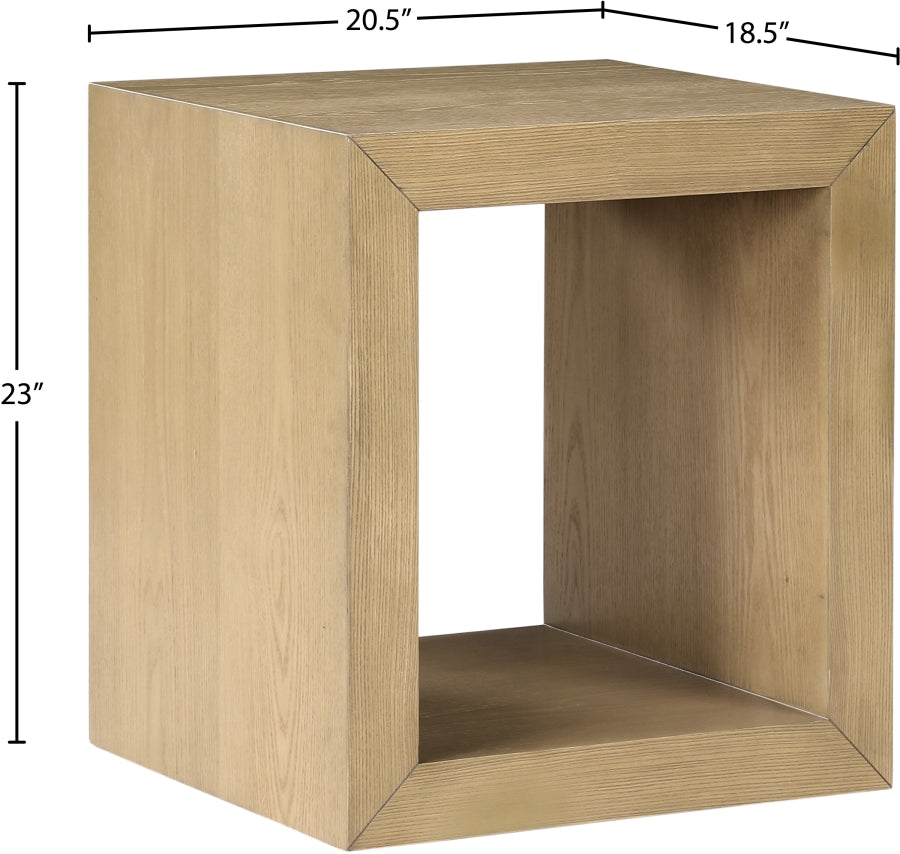 Alma End Table in Natural from Meridian - Luna Furniture