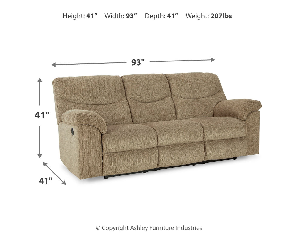 Alphons Sofa, Loveseat and Recliner in Briar - PKG014454