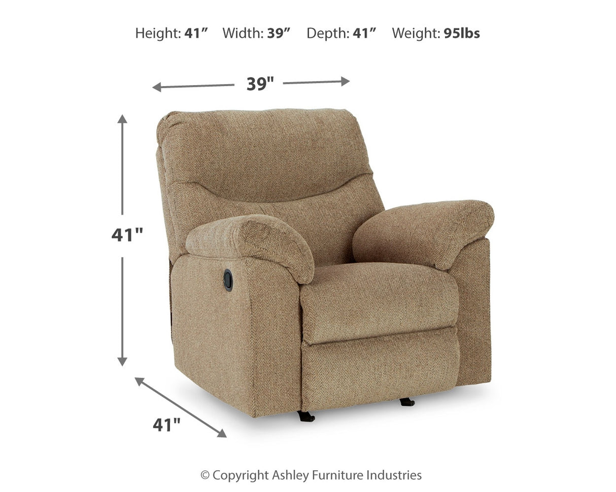 Alphons Sofa, Loveseat and Recliner in Briar - PKG014454