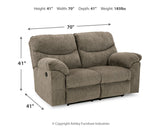 Alphons Sofa, Loveseat and Recliner in Putty - PKG014452