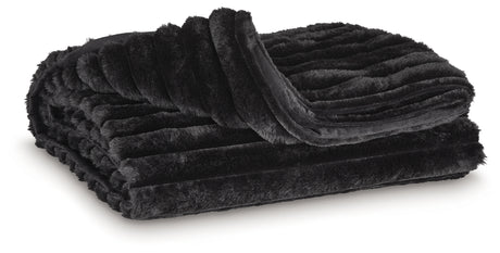 Alsonwell Black Throw - A1001083T