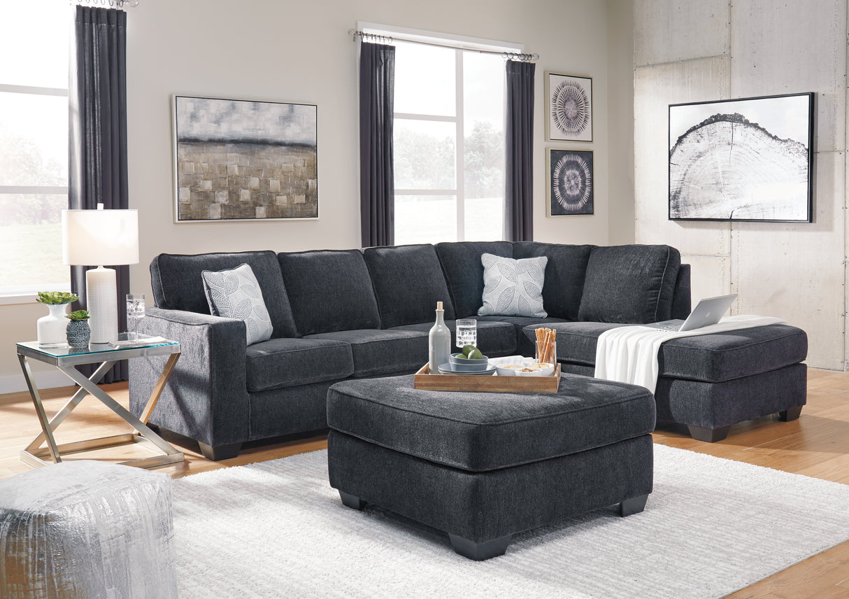 Altari 2-Piece Sectional with Ottoman in Slate - PKG001805