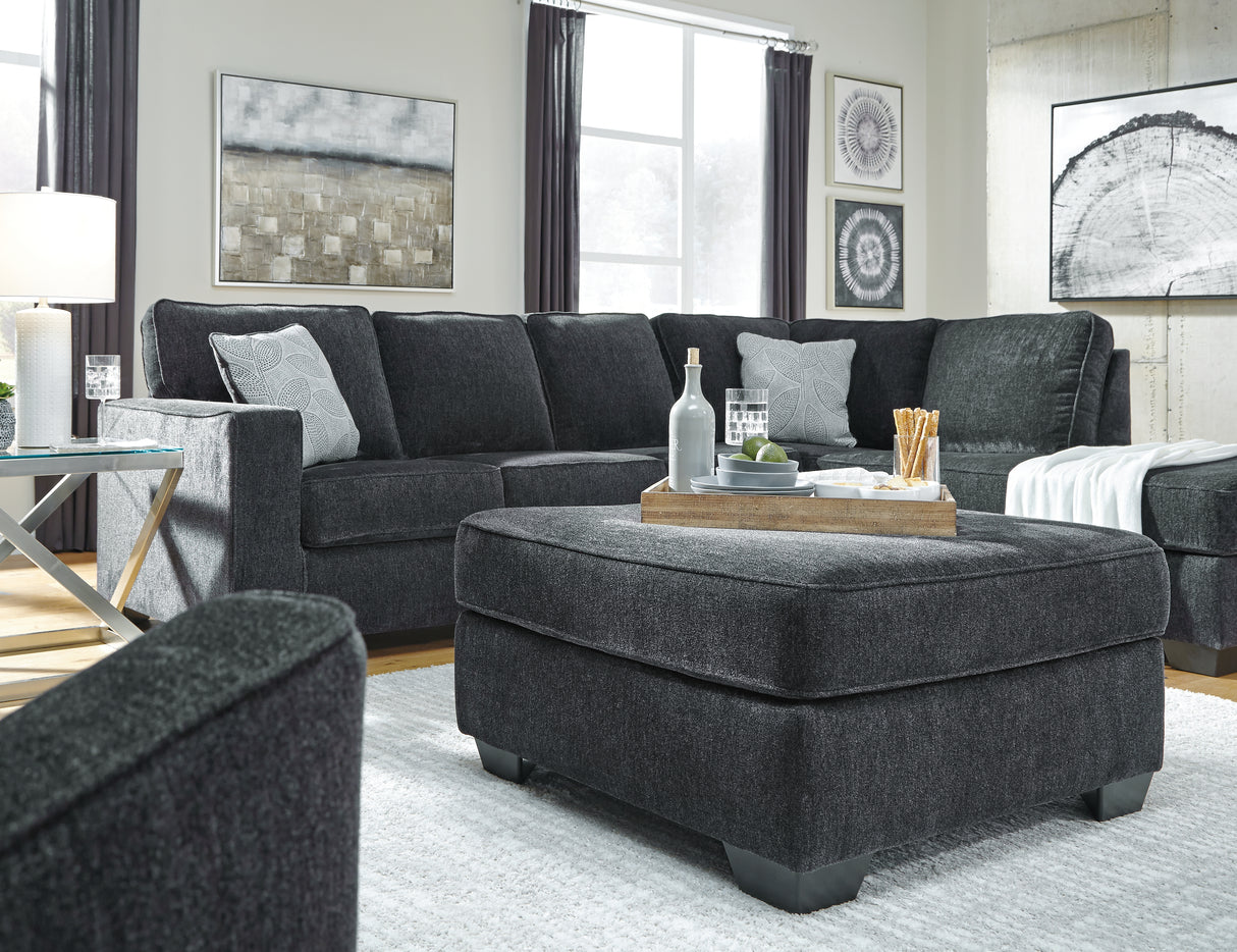 Altari 2-Piece Sectional with Ottoman in Slate - PKG001805