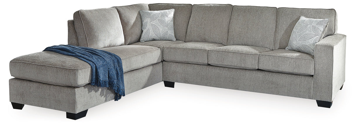 Altari 2-Piece Sleeper Sectional with Ottoman in Alloy - PKG001814