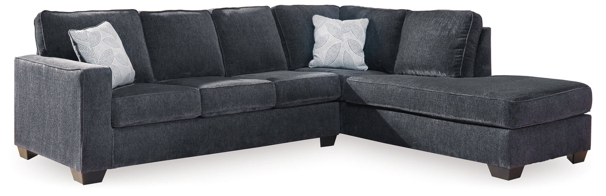 Altari 2-Piece Sleeper Sectional with Ottoman in Slate - PKG001806