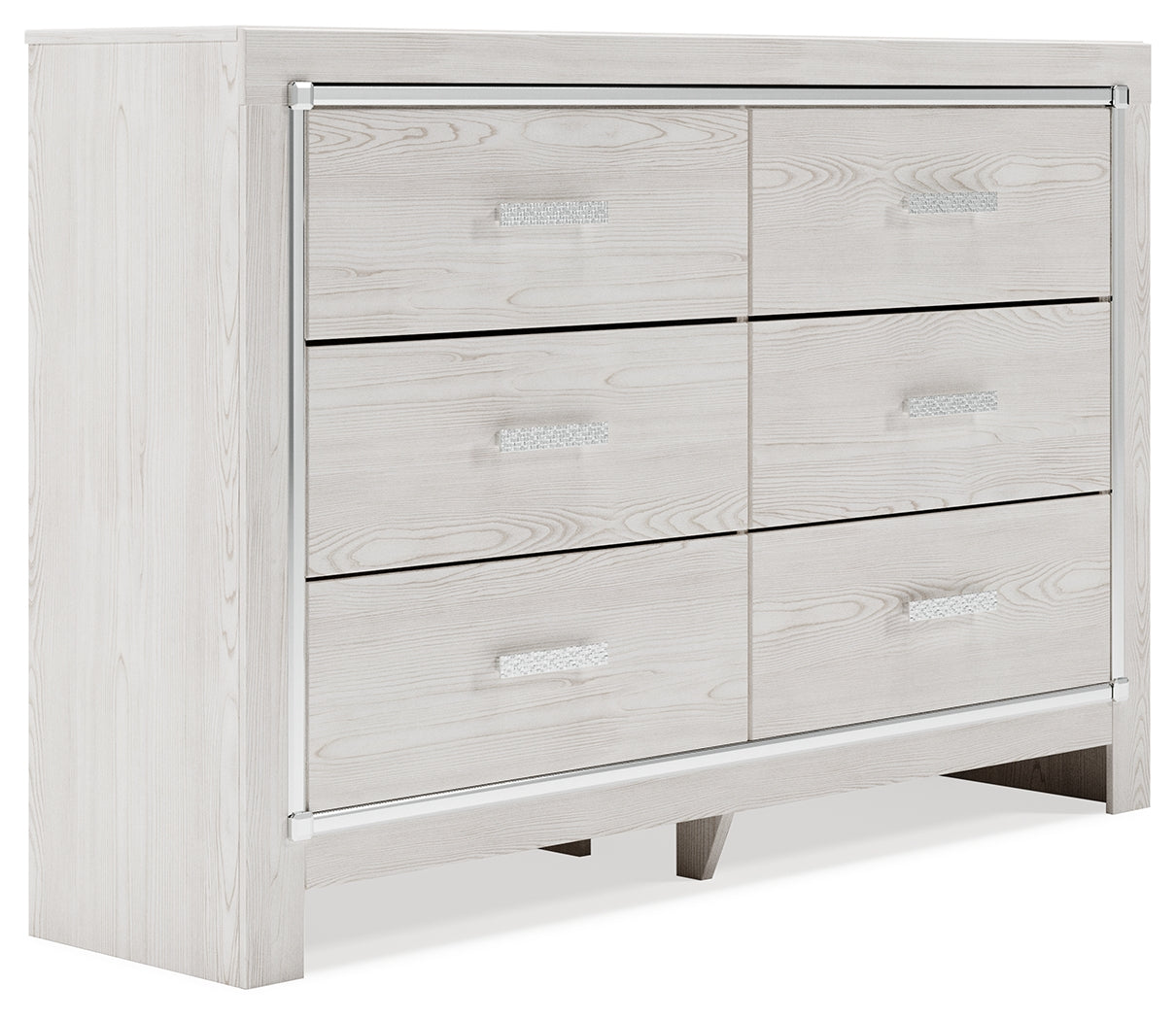 Altyra Full Panel Bed with Dresser in White - PKG009454