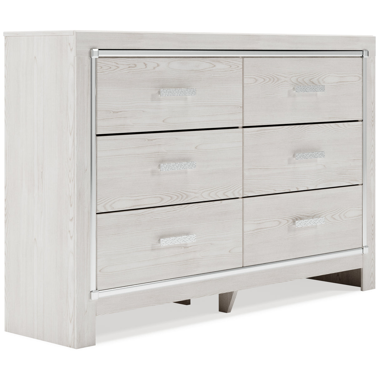 Altyra King Bookcase Headboard Bed with Dresser in White - PKG009484