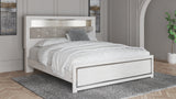 Altyra King Bookcase Headboard Bed with Dresser in White - PKG009484