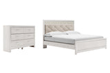 Altyra King Panel Bed with Dresser in White - PKG009424