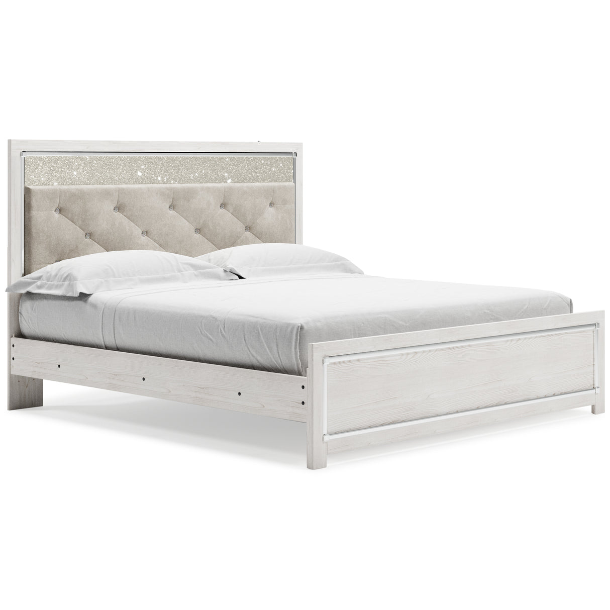 Altyra King Panel Bed with Dresser in White - PKG009424