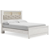 Altyra Queen Panel Bookcase Bed with Dresser in White - PKG009430