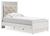 Altyra Twin Panel Bed with Dresser in White - PKG009442