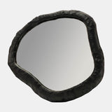 Alum,14",hammered Outlined Mirror,matte Black - 17465