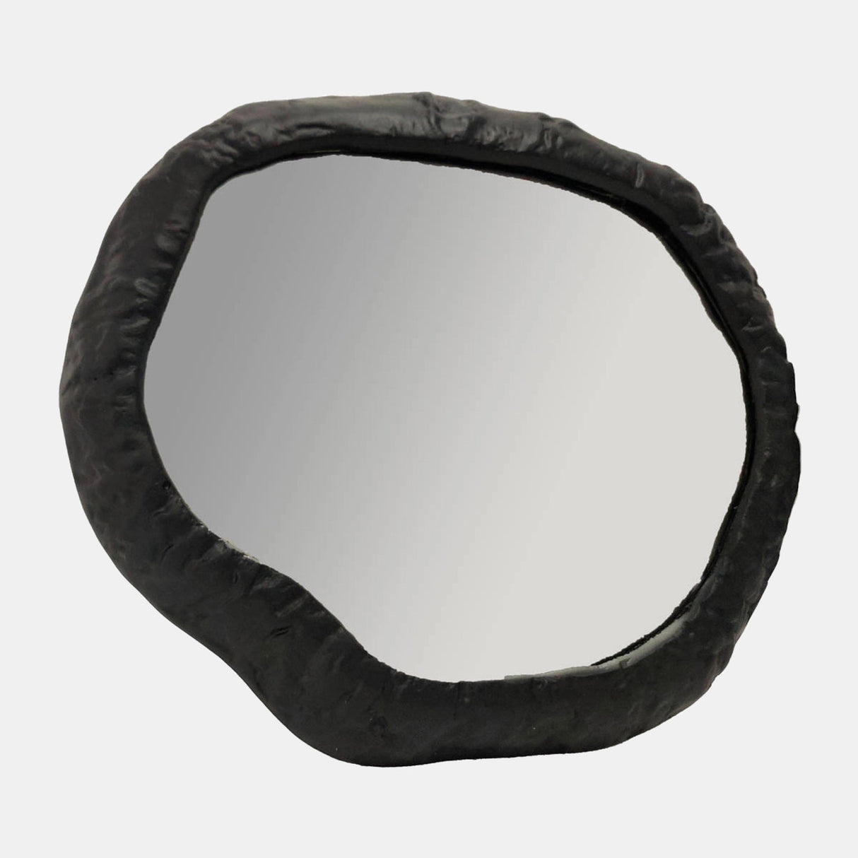 Alum,18",hammered Outlined Mirror,matte Black - 17466