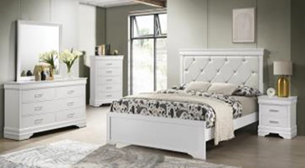 Amalia White Nightstand from Crown Mark - Luna Furniture