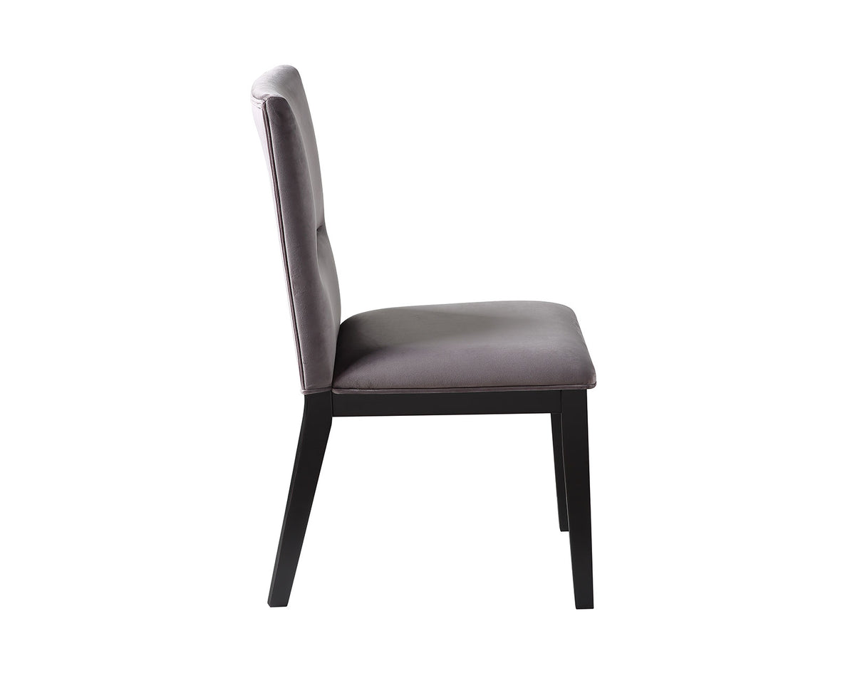 Amalie Side Chair, Grey Velvet, Set of 2 - AL4848SG