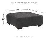 Ambee 3-Piece Sectional with Ottoman in Slate - PKG010934