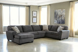 Ambee 3-Piece Sectional with Ottoman in Slate - PKG010934