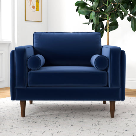 Amber Lounge Chair (Navy Blue Velvet) - LCH00300501