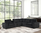 Amelia Black Power Reclining Sectional from Happy Homes - Luna Furniture