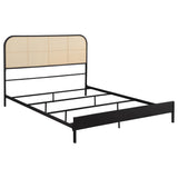 Amherst Radio Weave Rattan Metal Eastern King Bed Black from Coaster - Luna Furniture