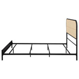 Amherst Radio Weave Rattan Metal Eastern King Bed Black from Coaster - Luna Furniture