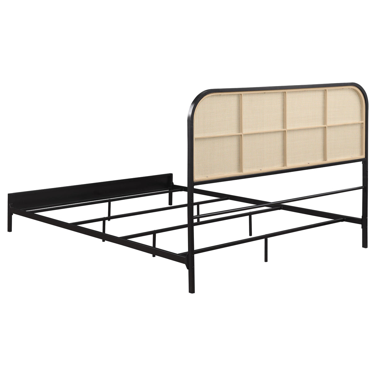 Amherst Radio Weave Rattan Metal Eastern King Bed Black from Coaster - Luna Furniture