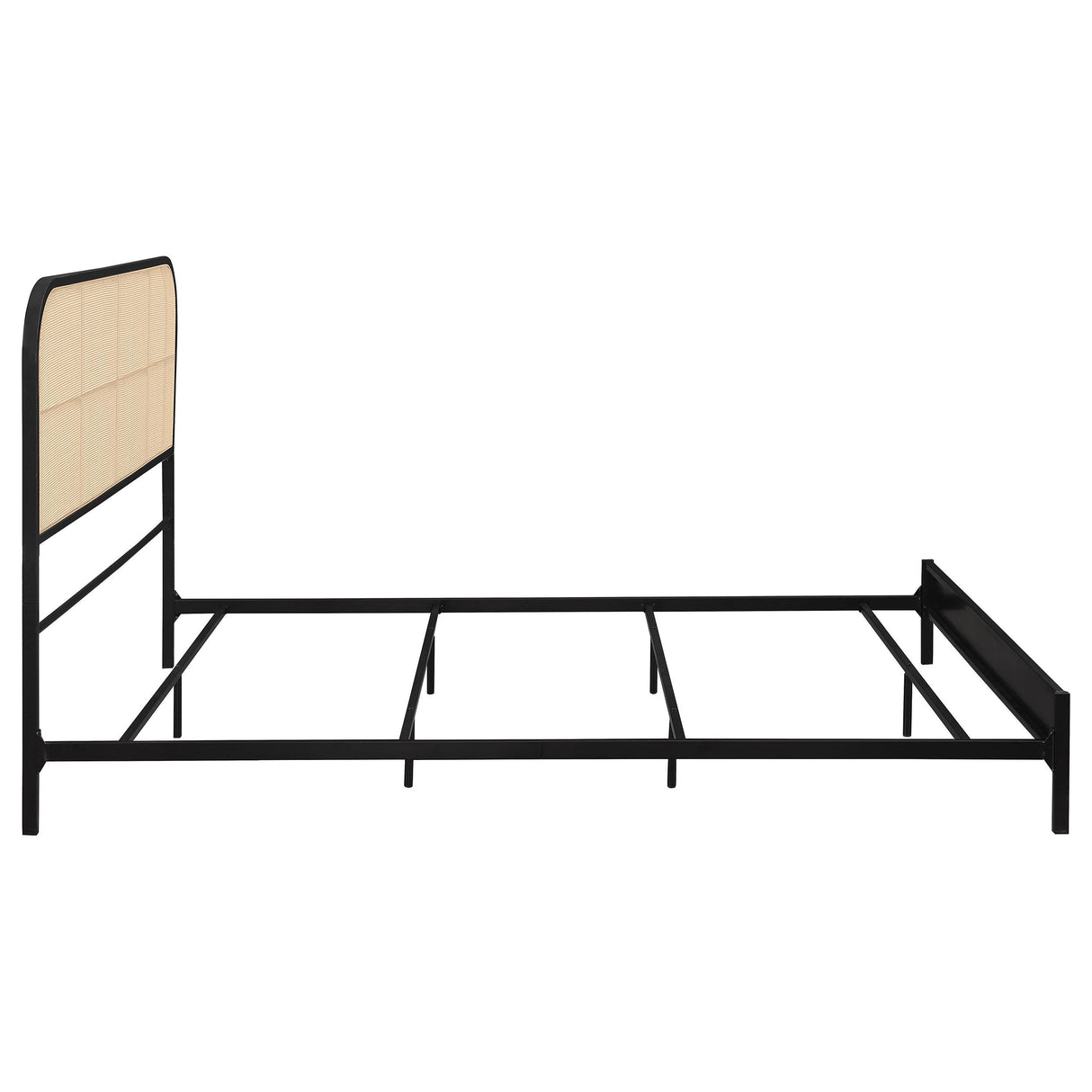 Amherst Radio Weave Rattan Metal Eastern King Bed Black from Coaster - Luna Furniture