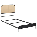 Amherst Radio Weave Rattan Metal Full Bed Black from Coaster - Luna Furniture