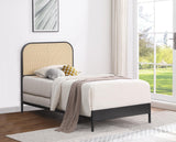 Amherst Radio Weave Rattan Metal Full Bed Black from Coaster - Luna Furniture