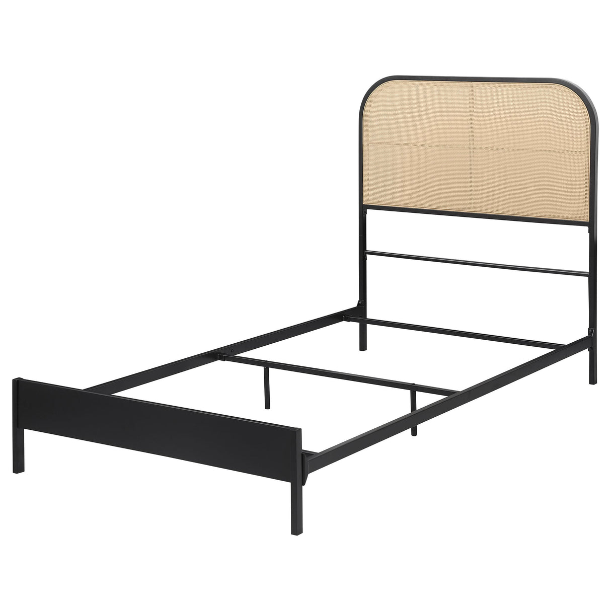 Amherst Radio Weave Rattan Metal Full Bed Black from Coaster - Luna Furniture