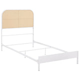 Amherst Radio Weave Rattan Metal Twin Bed White from Coaster - Luna Furniture