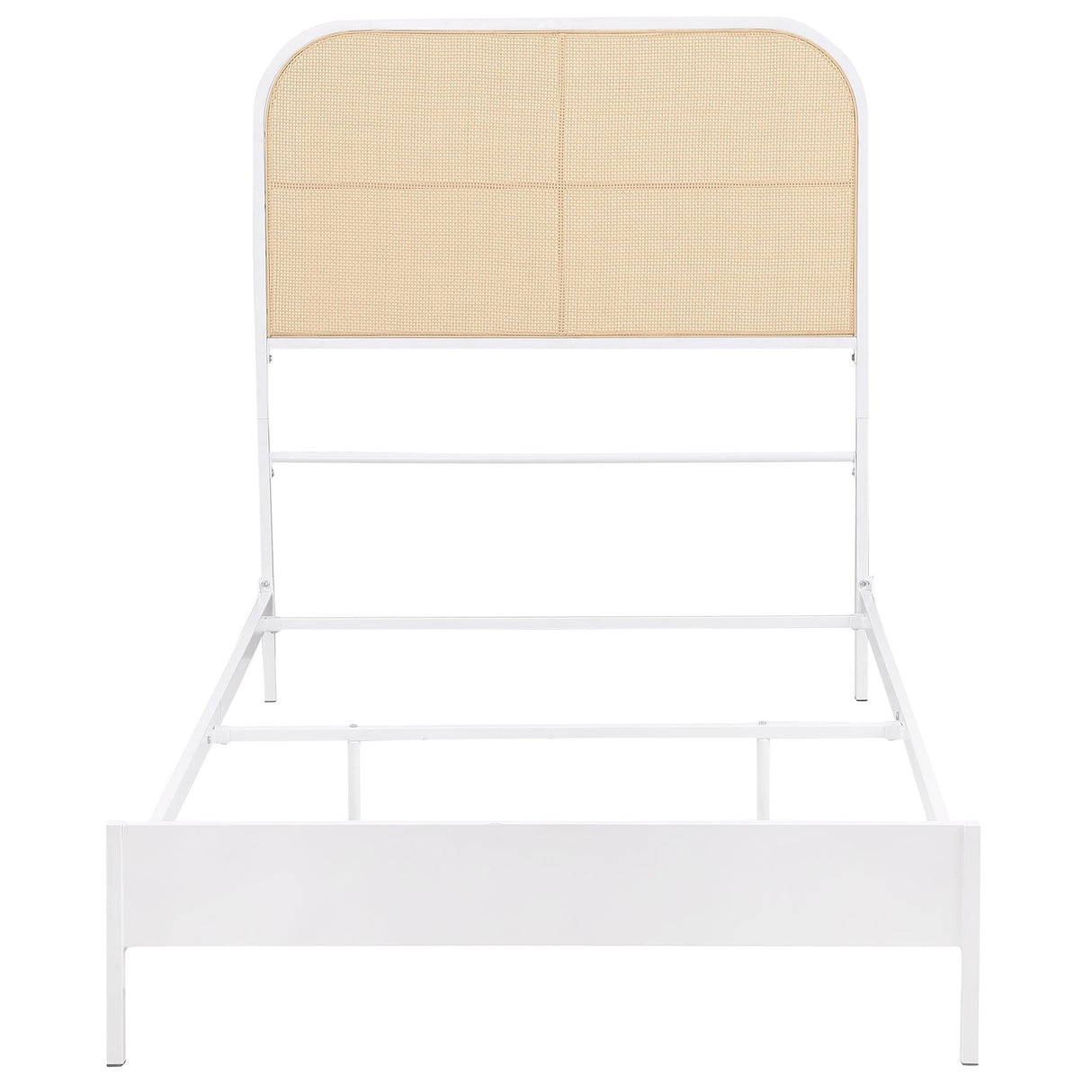 Amherst Radio Weave Rattan Metal Twin Bed White from Coaster - Luna Furniture