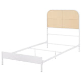 Amherst Radio Weave Rattan Metal Twin Bed White from Coaster - Luna Furniture