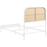 Amherst Radio Weave Rattan Metal Twin Bed White from Coaster - Luna Furniture