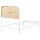 Amherst Radio Weave Rattan Metal Twin Bed White from Coaster - Luna Furniture